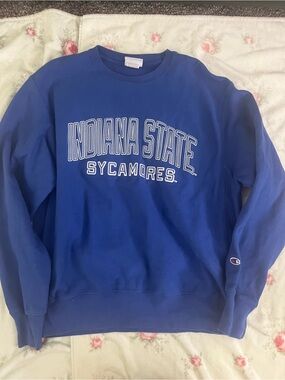 Champion Blue Indiana State Sycamores Crewneck Sweatshirt